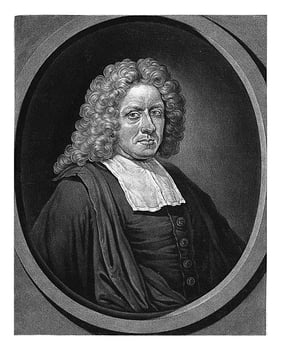 Portrait of the preacher Engelbertus Dorper, Pieter Schenk I, 1670 - 1713 photo
