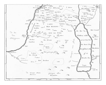 Map of the southern part of Palestine, Jan van Jagen, 1793 photo