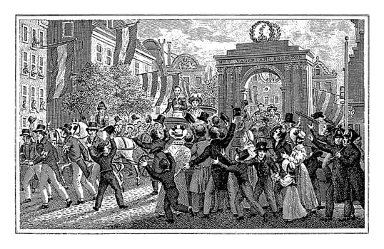Inhalation of the Princes of Orange in Amsterdam, 1831 photo