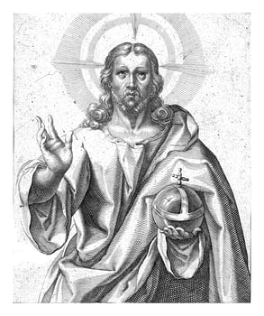 Christ as Salvator Mundi, Jacob de Gheyn II workshop of, after Jan Nagel 1570-1616, 1593 - 1597 photo