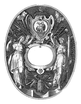 Title print for a series with the passion of Christ, Crispijn van de Passe I, 1600 photo