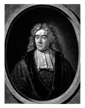 Portrait of Adriaan Reland, Pieter Schenk I, 1703 Bust of the professor Adriaan Reland with gown. photo