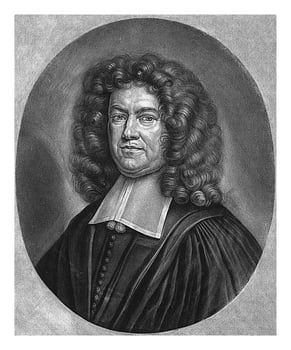 Portrait of Petrus Dubois, Jacob Gole, after Bernard Vaillant, c. 1670 - c. 1724 photo