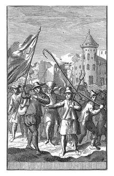 Revolt of the Cheese and Bread People, 1492, Pieter van den Berge, 1700 - 1702 photo