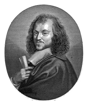 Portrait of Rene Descartes, Jacob Gole, after Nicolas de Plattemontagne, 1670 - 1724 photo