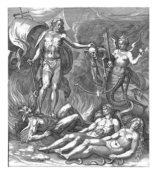 Death of Adam and Eve, Jan Ditmaer, after Crispijn van den Broeck, 1548 - 1603 photo