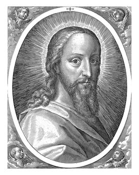 Bust of Christ, Crispijn van de Passe I, 1601 photo