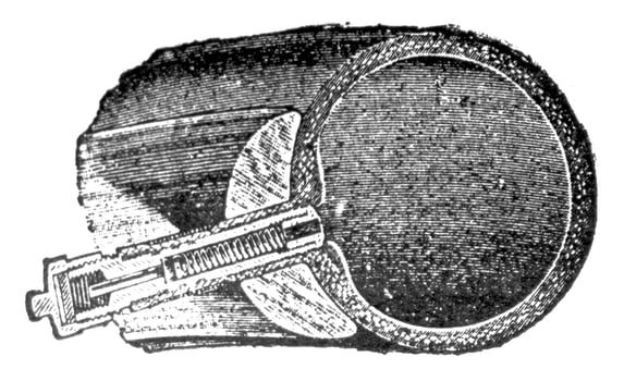 Single tube tire, vintage engraving. photo