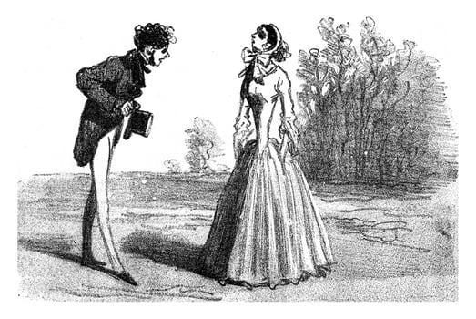 Fashionable Sizes, vintage engraving. photo