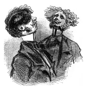 The Carcass, or Straight Collar, very tight, vintage engraving. photo