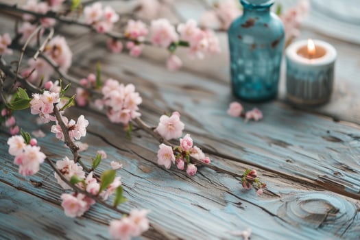 AI generated Beautiful floral spring background. Floral arrangement. Generative AI photo