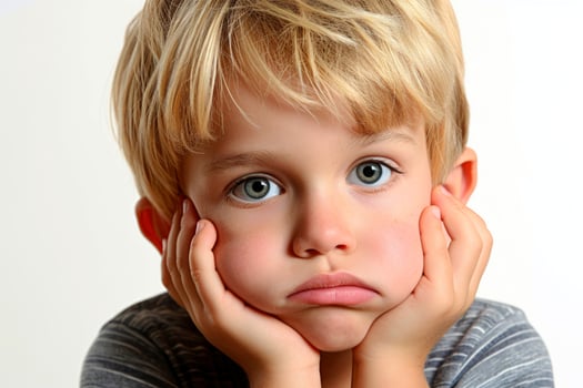 AI generated Close-up,Symptoms of health issues and disease on child, medical treatment concept, Generative AI photo