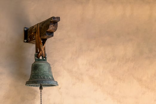 Church bell with space for text photo