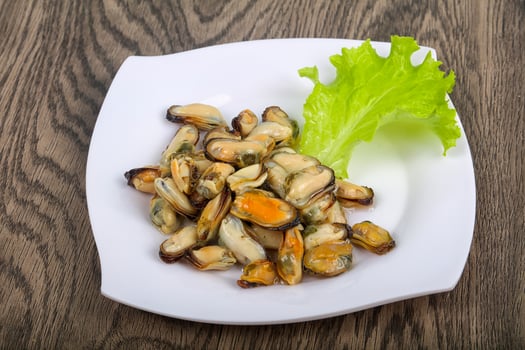 Pickled mussels appetiser photo