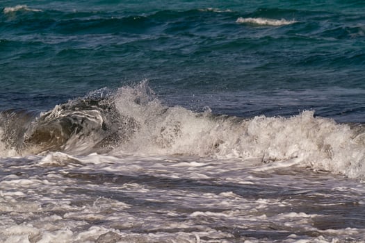 Sea waves on the Mediterranean sea photo