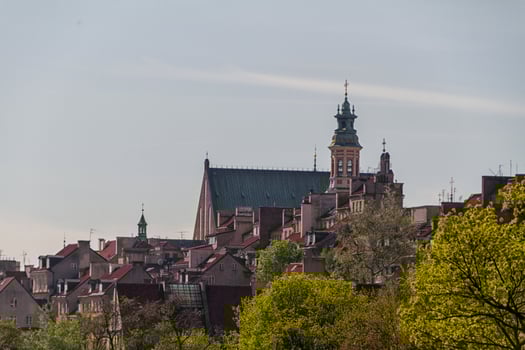 City center of Warsaw, Poland photo