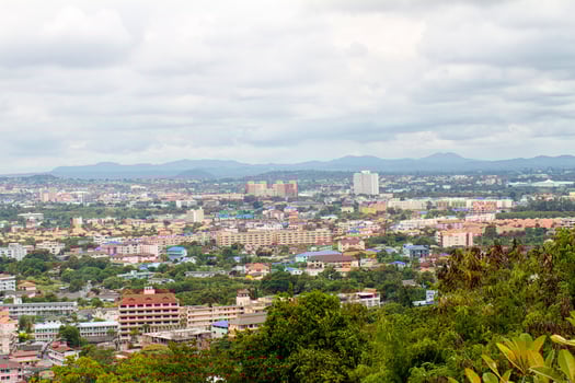 PATTAYA -  SEPTEMBER 10 Pattaya-city birds view September 10, 2011 in Pattaya The Bird eye view of Pattaya city, Thailand photo