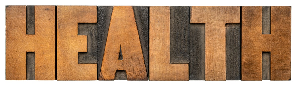 health - isolated word in wood type photo