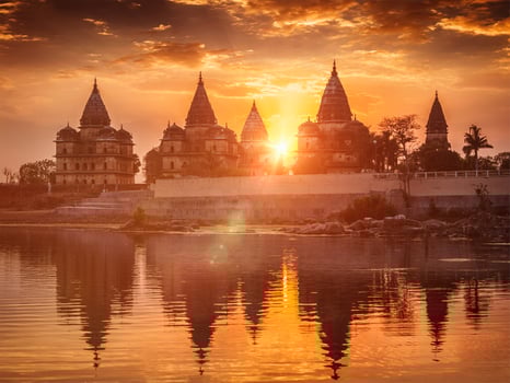 Royal cenotaphs of Orchha, Madhya Pradesh, India photo