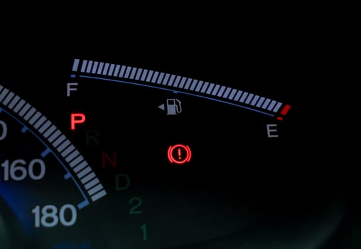 Under exposure photo of car's speedometer. After some edits.