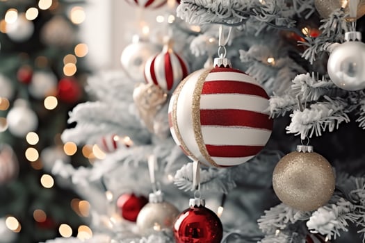 AI generated Living room with beautiful christmas tree in modern interior for merry christmas by AI Generated photo