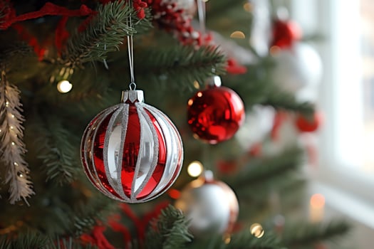 AI generated Living room with beautiful christmas tree in modern interior for merry christmas by AI Generated photo
