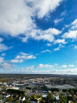 High Angle View of North Luton City of England UK During Cold and Bright Day of Winter. November 7th, 2023 photo