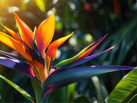 AI generated Bird Of Paradise Wallpaper photo