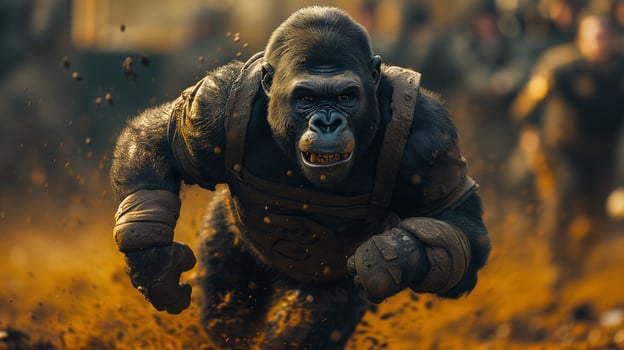 AI generated Gorilla Athletes. From Boxing to Waterpolo photo