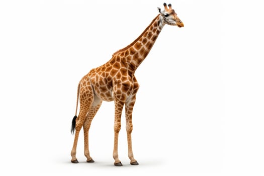 AI generated Giraffe isolated on white background photo