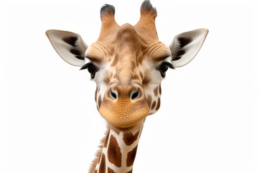 AI generated Giraffe isolated on white background photo