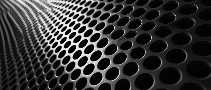 AI generated Close-up of Perforated Metal Texture photo