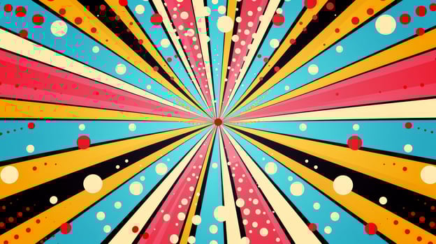 AI generated Minimalist yet bold, this backdrop features pop art-inspired elements in a riot of colors photo