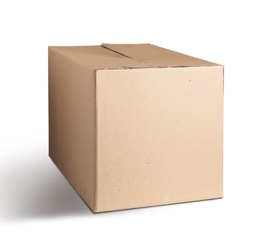 Closed cardboard box photo