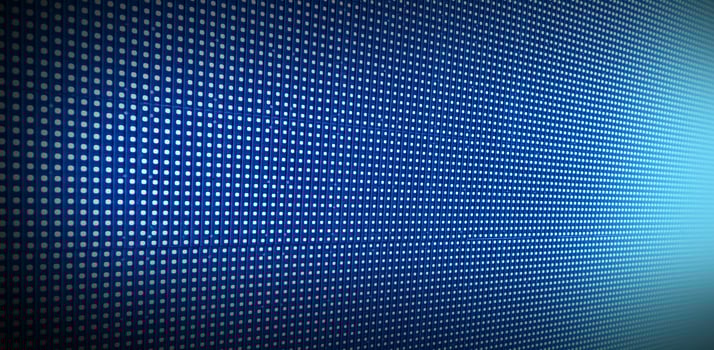 Defocused LED panel in perspective photo