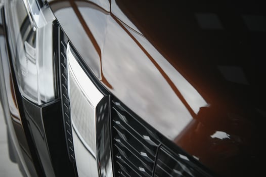 Detail of a beauty and modern car. photo