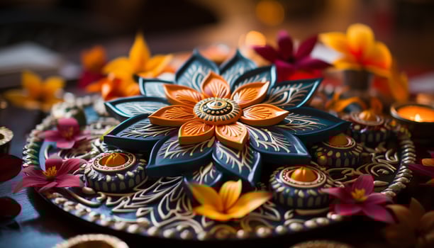 AI generated A beautiful pink flower symbolizes elegance and spirituality indoors generated by AI photo