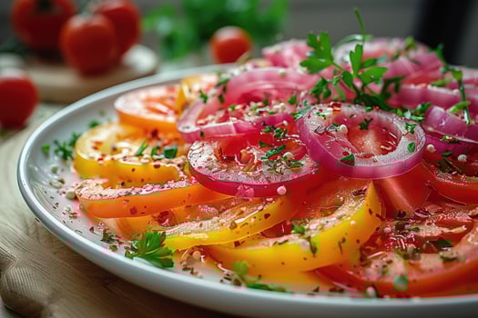 AI generated food on the kitchen table to post on social media professional advertising food photography photo