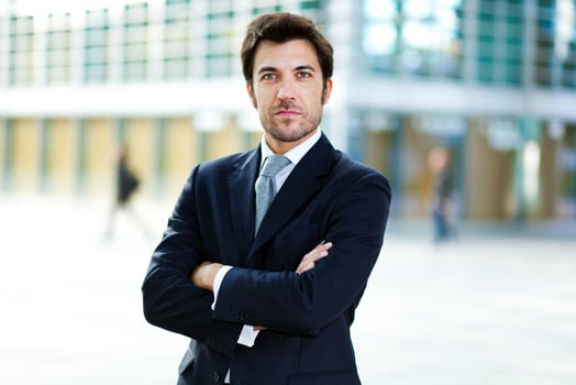 Confident handsome businessman outdoor photo