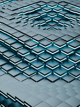Sci-fi abstract cyber grid background photo