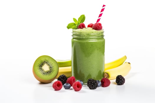AI generated Kiwi green smoothie photo