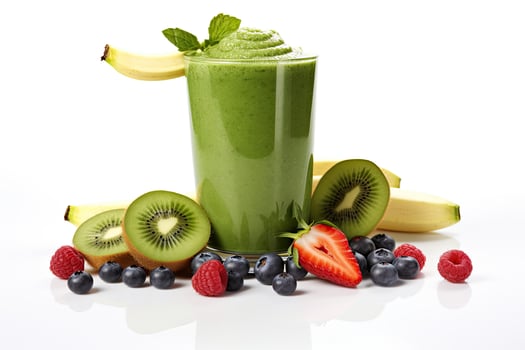 AI generated Kiwi green smoothie photo