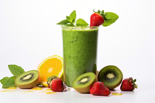 AI generated Kiwi green smoothie photo