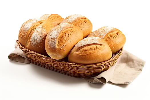 AI generated Bun bread close up photo