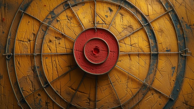 AI generated Minimalist image with a dartboard focal point, evoking the satisfaction of hitting the bullseye in a game photo