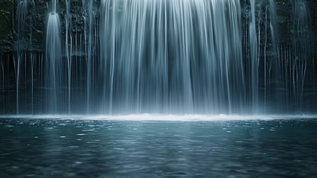 AI generated Clean composition capturing the magic of love amidst the beauty of a waterfall photo