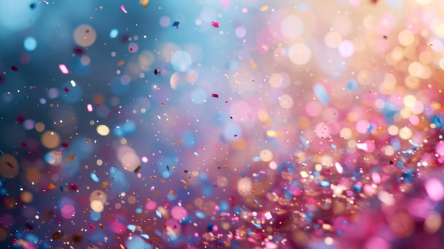 AI generated Minimalist background adorned with sparkling confetti, creating a mesmerizing cascade of light and color photo