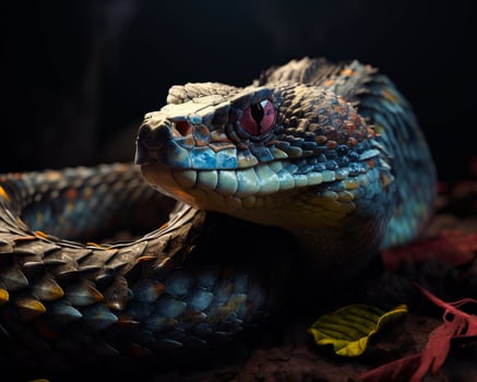 AI Generated The blue-tongued skink is venomous snake species found in Australia photo