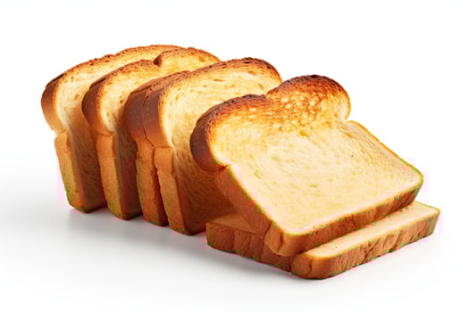 AI generated Toast bread closeup photo