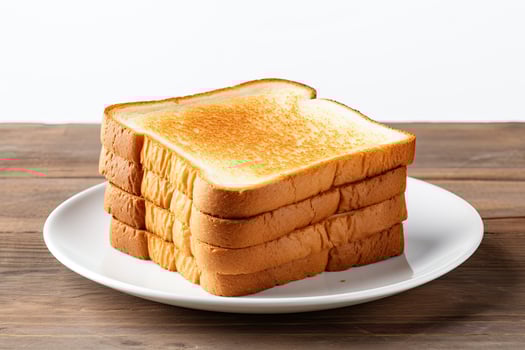 AI generated Toast bread closeup photo